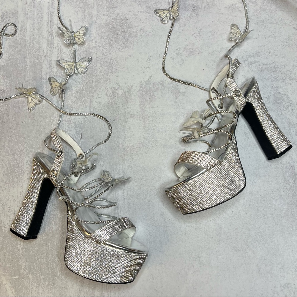 Dolls Kill Poster Grl Pixie Queen Lace Up Heels